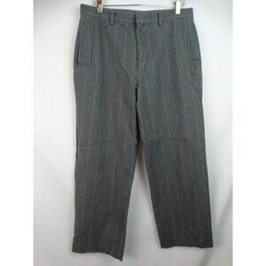 Tommy Hilfiger Pants Men's Size 33 X 28.5 Gray Striped Cotton Dress Pants